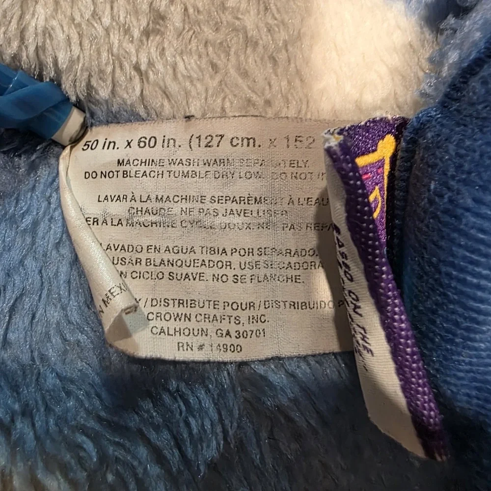 VTG Disney 100 Acre Collection Winnie the Pooh Plush Afghan Blanket 50 x‎ 60